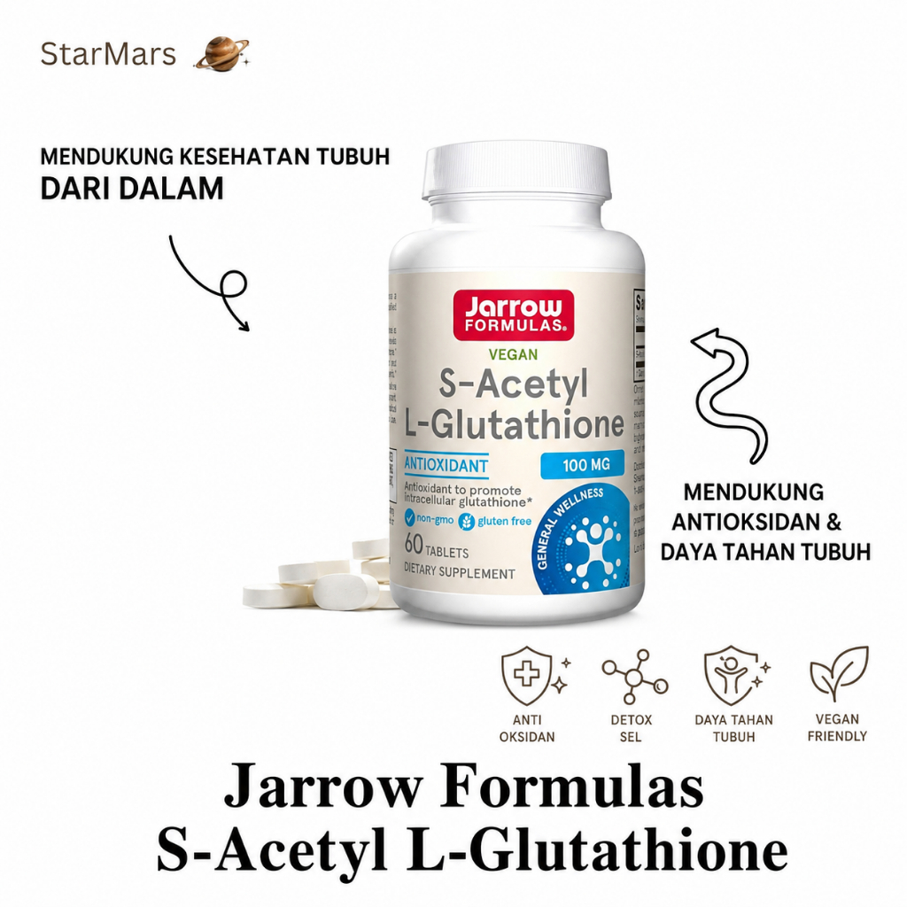 Jarrow Formulas S-Acetyl L-Glutathione Tablets 100mg