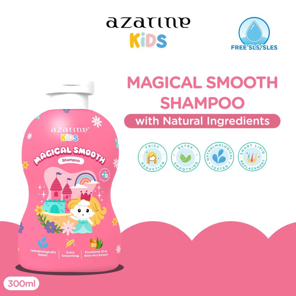 AZARINE Kids Shampoo 300ml Shampoo Lembut, Lembut Rambut, Aman untuk Kulit Sensitif