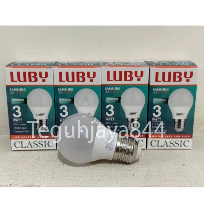 Luby Classic 3w Lampu Bohlam LED 3 Watt Bulb PUTIH