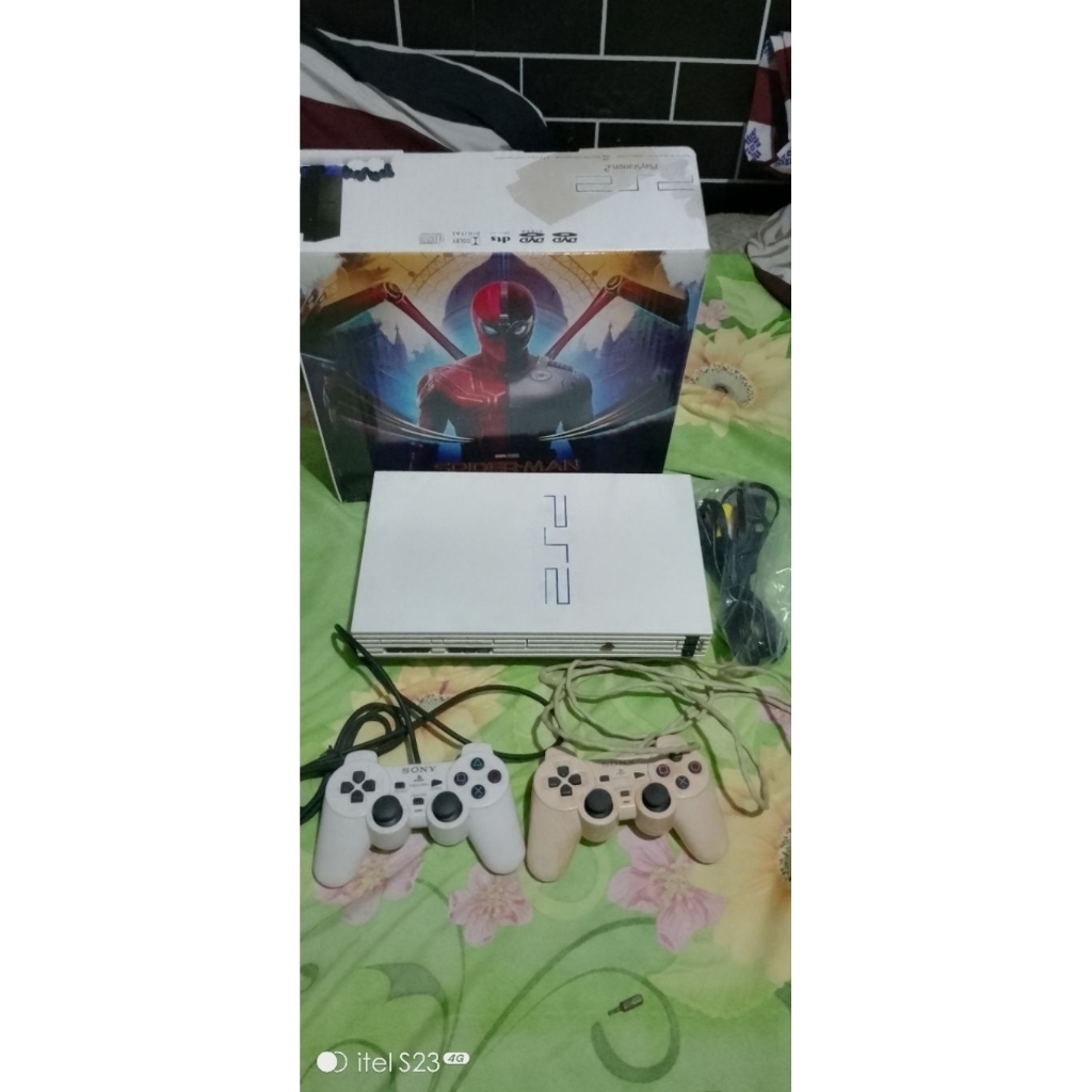 PS2 FAT putih Limited Edition asli ex Refurbish Jepang, multifungsi (optik dan matrix modbo 5.0)