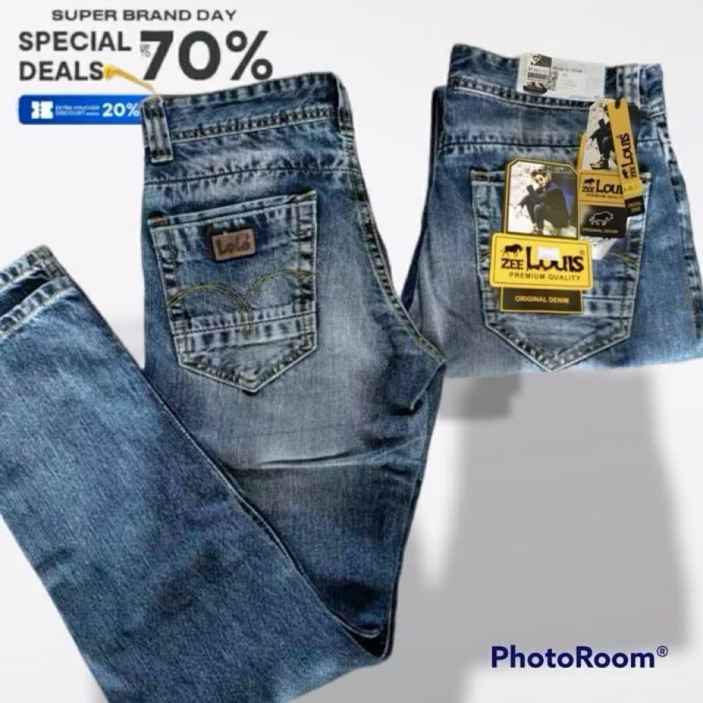 (freekaospolos)Celana Jeans zeelouis pria kekinian/celana zeelouis  pria /zee louis official store/z