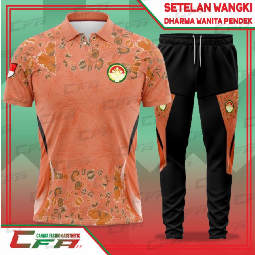 CFA SETELAN JERSEY WANGKI DHARMA WANITA LENGAN PENDEK DRYFIT MILANO FULL PRINTING SETELAN OLAHRAGA S