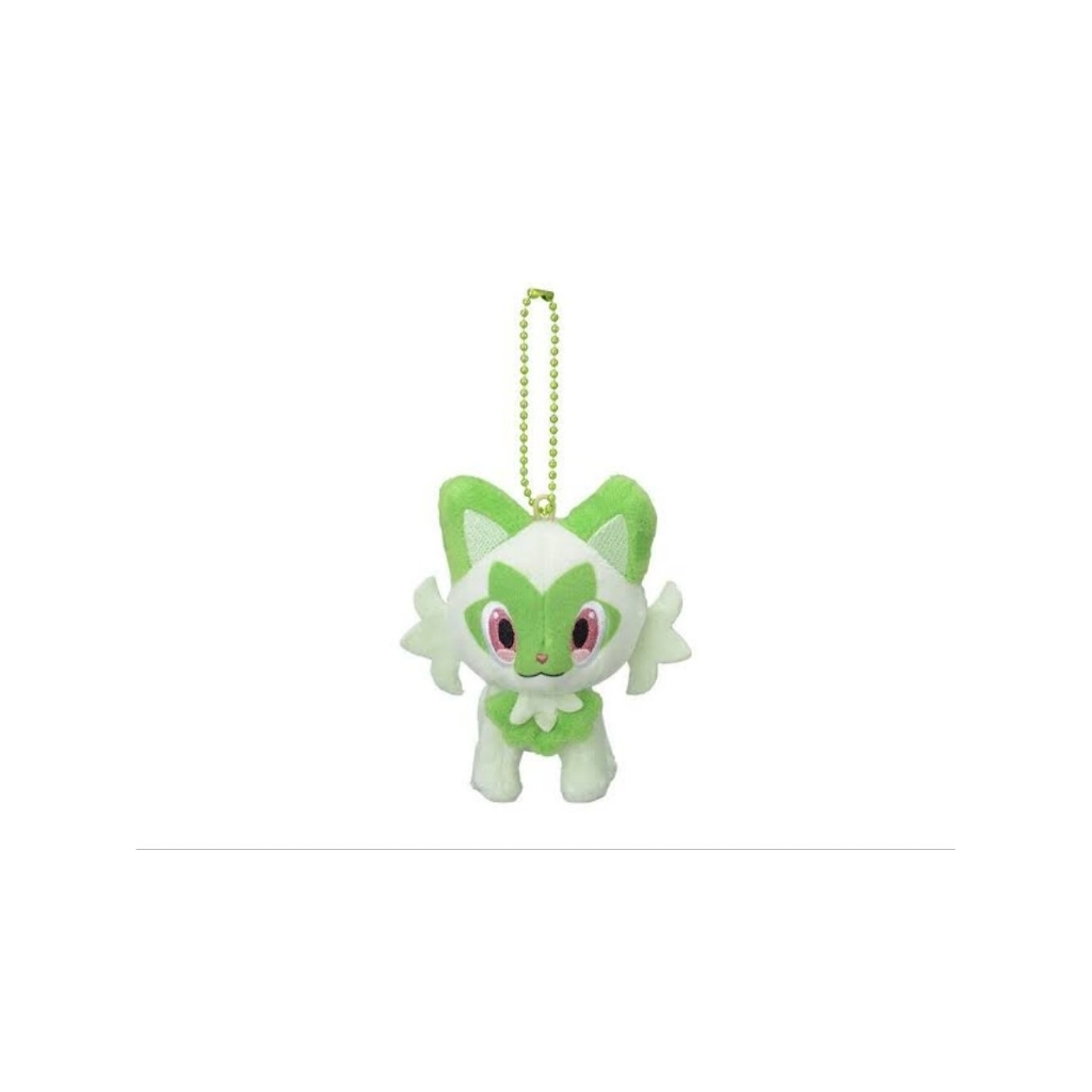 Boneka Plush Keychain Pokemon Sprigatito Original Pokemon Center
