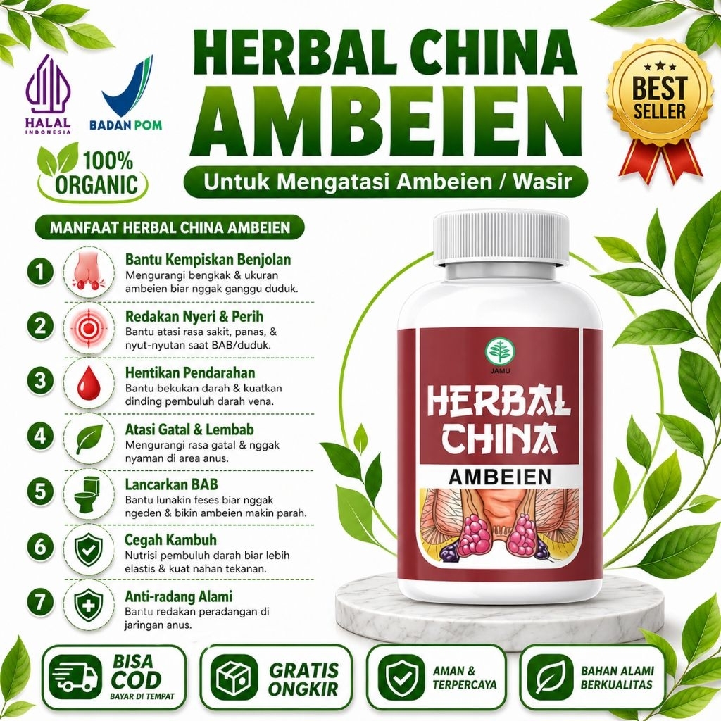 Kapsul Herbal Ambeien Halal & BPOM -Bantu Mengempeskan Ambeien dari Dalam.