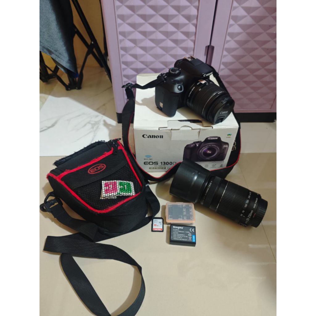 KAMERA CANON BONUS LENSA TELE / CAMERA CANON 1300D + LENSA TELE CANON 55-250MM IS II