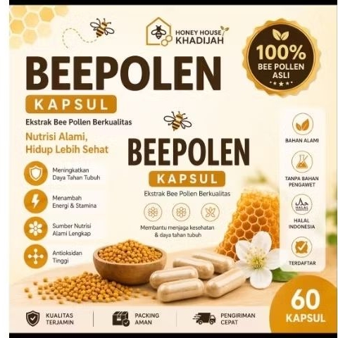 Bee Pollen Original Kapsul Bee Polen Murni Alami