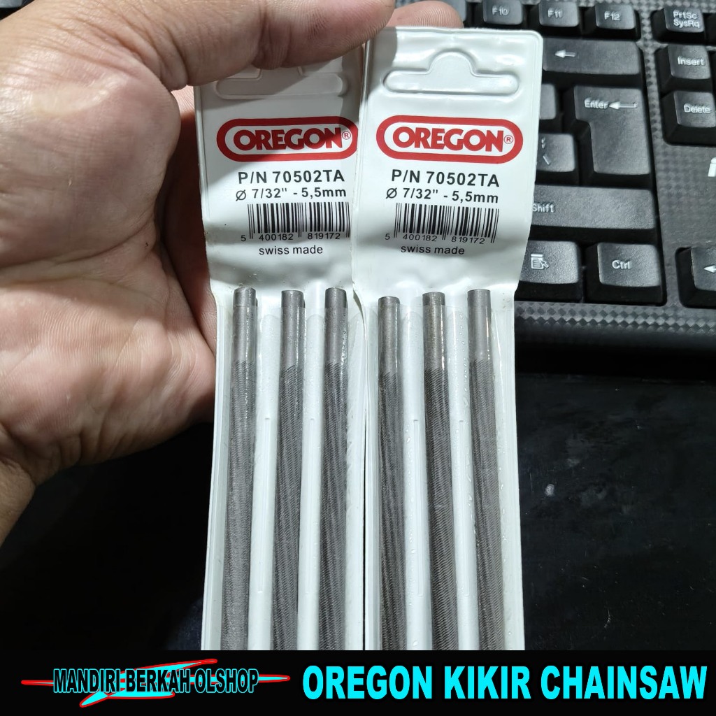 Kikir Chainsaw Bulat OREGON Kecil 4.8 mm Dan 5,5 cmm Harga 1 Batang / Kikir Bulat Kecil