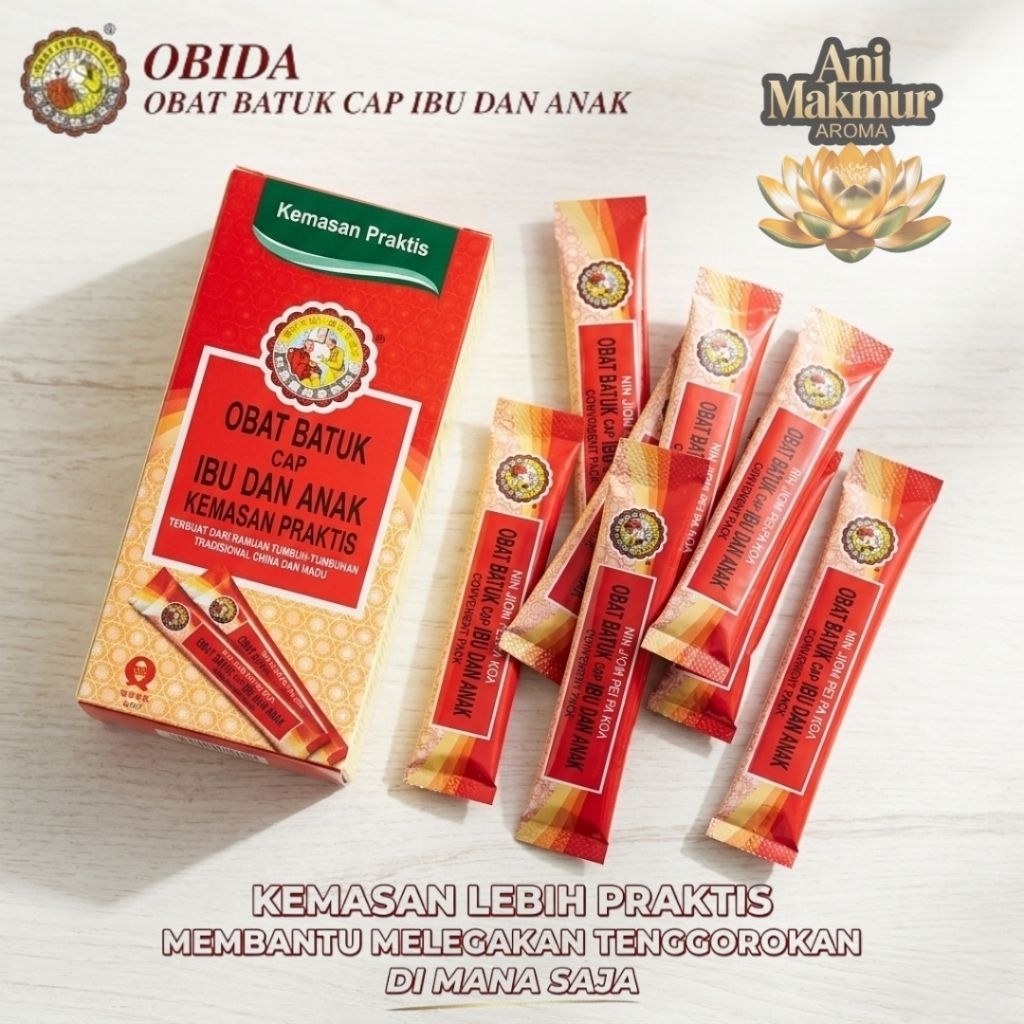 10 Sachet Pei Pa Kao - Obat Batuk Ibu dan Anak Alami, Meredakan Batuk, Perlindungan Tenggorokan
