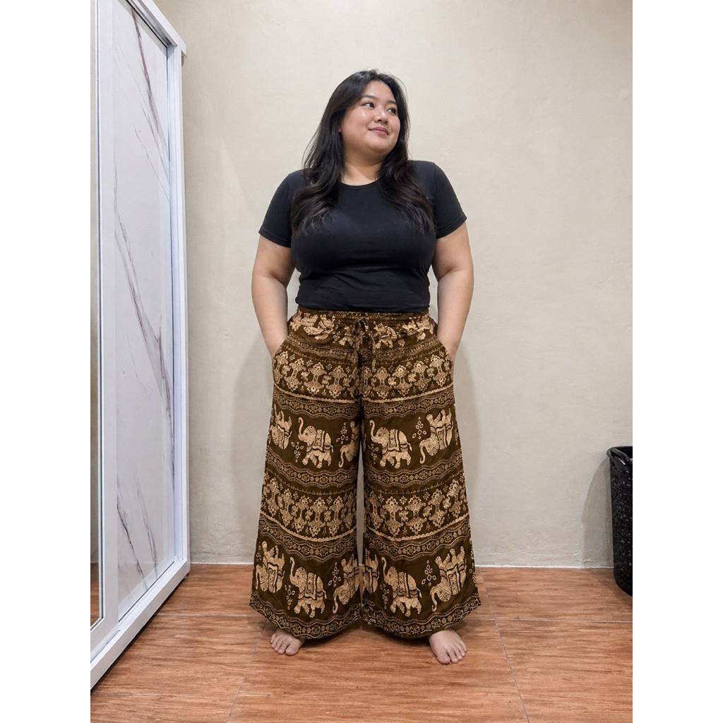 CELANA KULOT MOTIF GAJAH | CELANA KULOT JUMBO RAYON | CELANA KULOT PANJANG