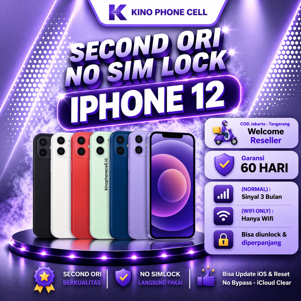 IPHONE 12 / IP 12 Mini inter Normal 64GB 128GB 256GB Smartphone Second Handphone Bekas kinophonecall
