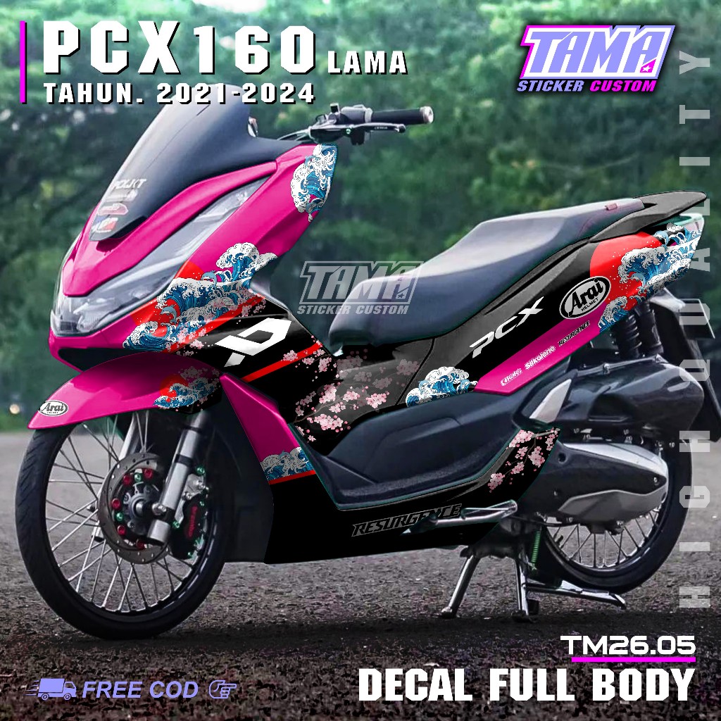 Terbaru COD Sticker Decal Full Body Motor Honda Pcx 160 Lama Abs Cbs Tahun 2021 2022 2023 2024 Stick