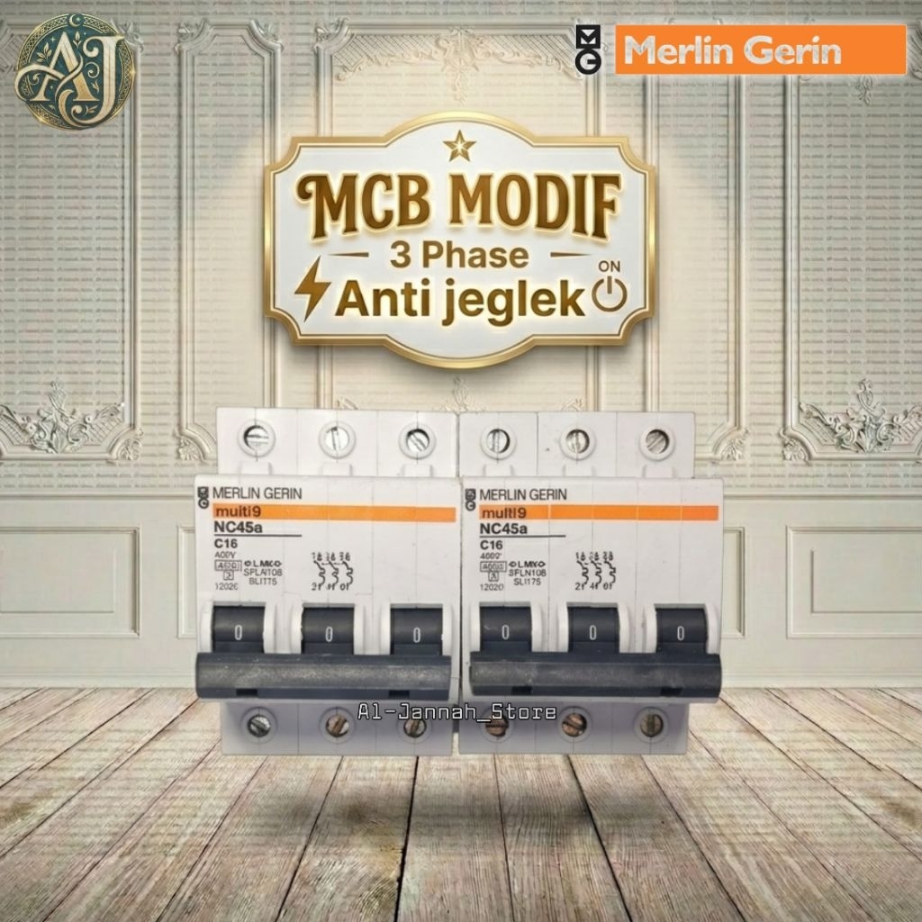 MCB Modif Merlin gerin 3 Phase Anti jeglek