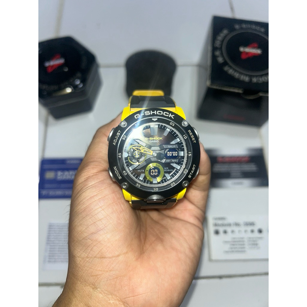G-Shock Jam Tangan Pria GA-2000-1A9DR Original Waterproof Pre loved Bekas Second Jam Tangan G Shock 