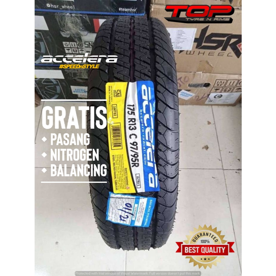 Ban mobil standar muatan pick up Ring15 accelera ultra3 175 R13 Ban mobil lokal termurah