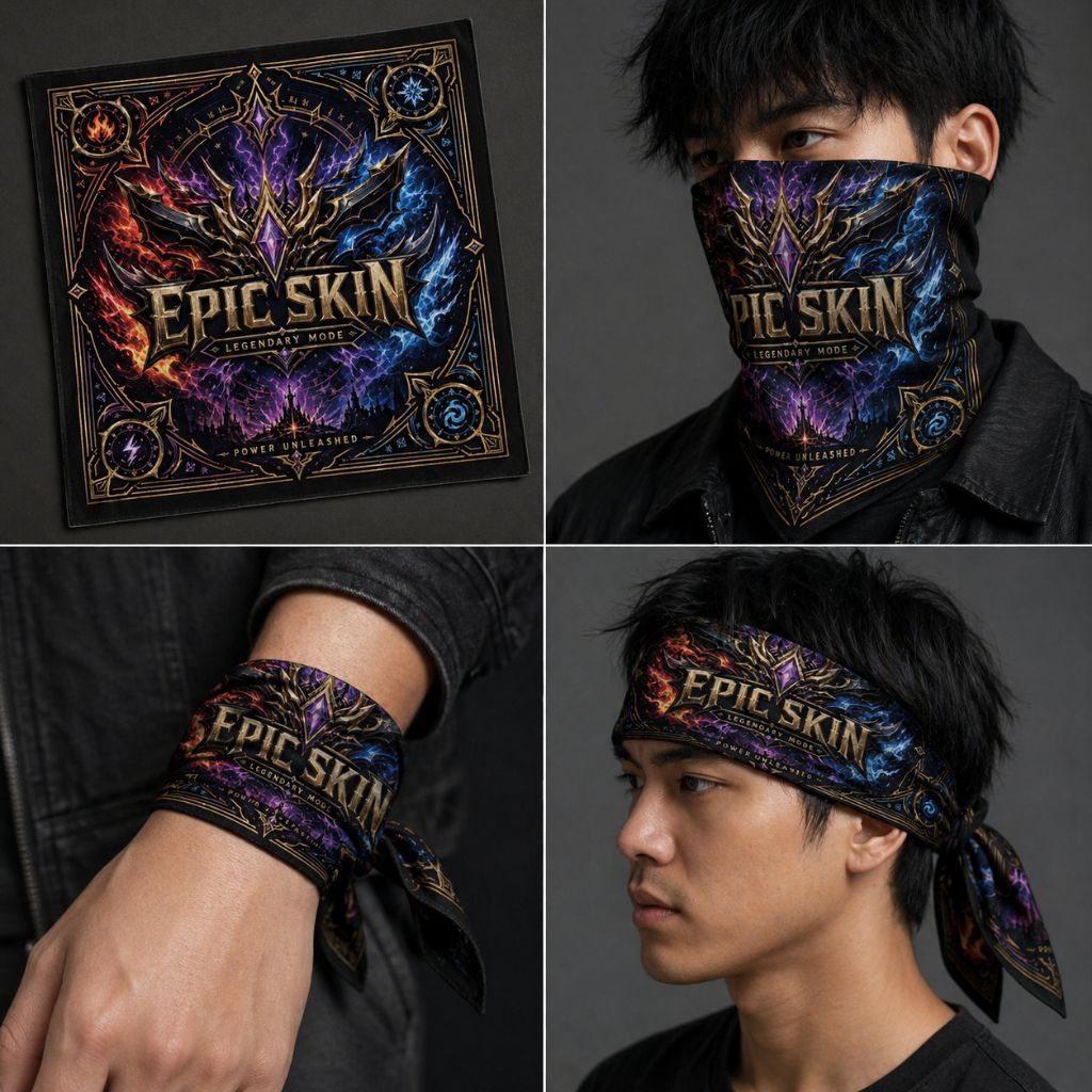 DOKTRIN - Bandana Slayer Motif game Mobile Legend Epic Skin Legendary Mode / Aksesoris Fashion Mobil