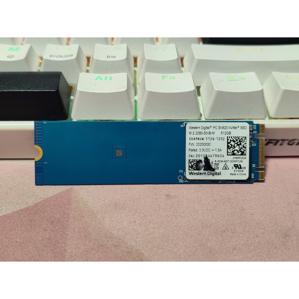 SSD WD SN520 512GB M.2 NVME PCIe Gen3 3x4 2280