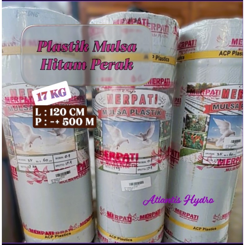 Plastik Mulsa Pertanian Hitam Perak L 1,2 M Panjang 500 M ( 1 Roll )