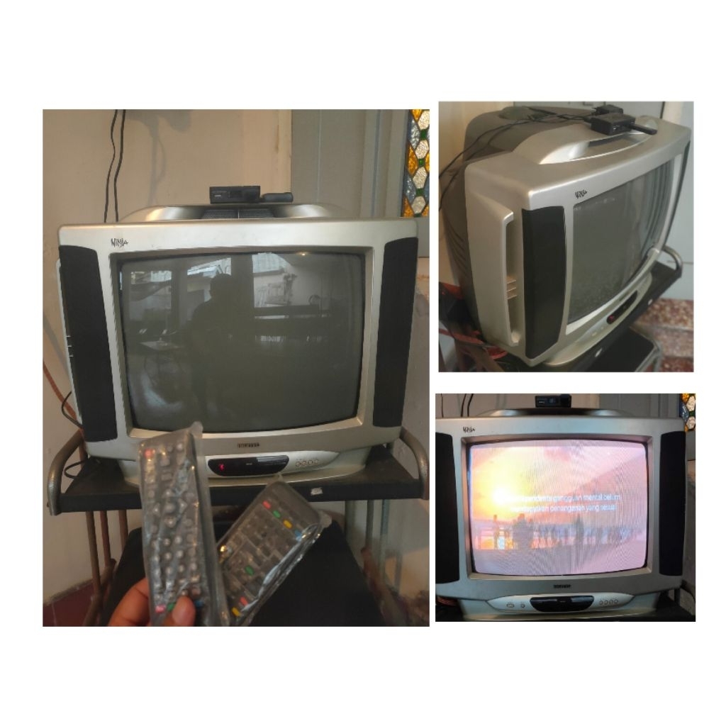 TV tabung antik  normal hidup 20inc bekas plus STB digital