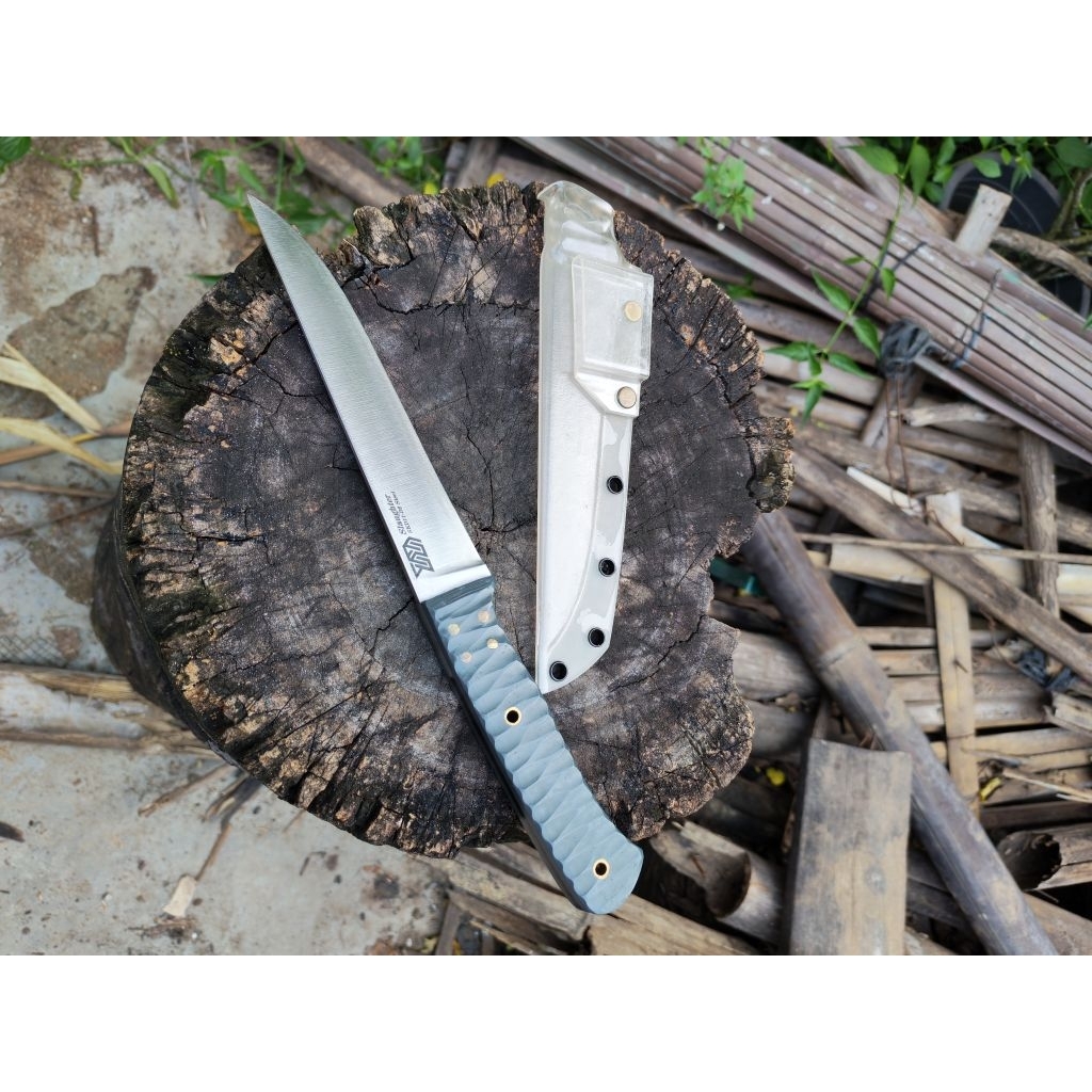 Pisau Daging Fillet Slaughter Knife D2 Skd11 sarung pollycarbonat