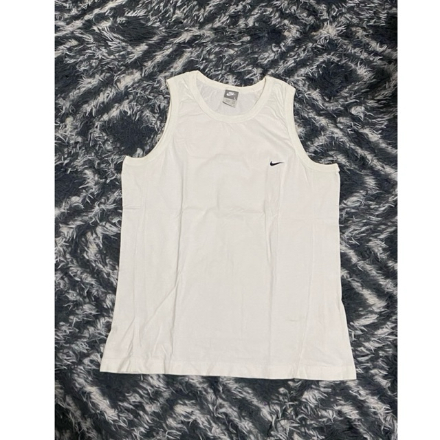 vintage n1ke centang singlet cotton white