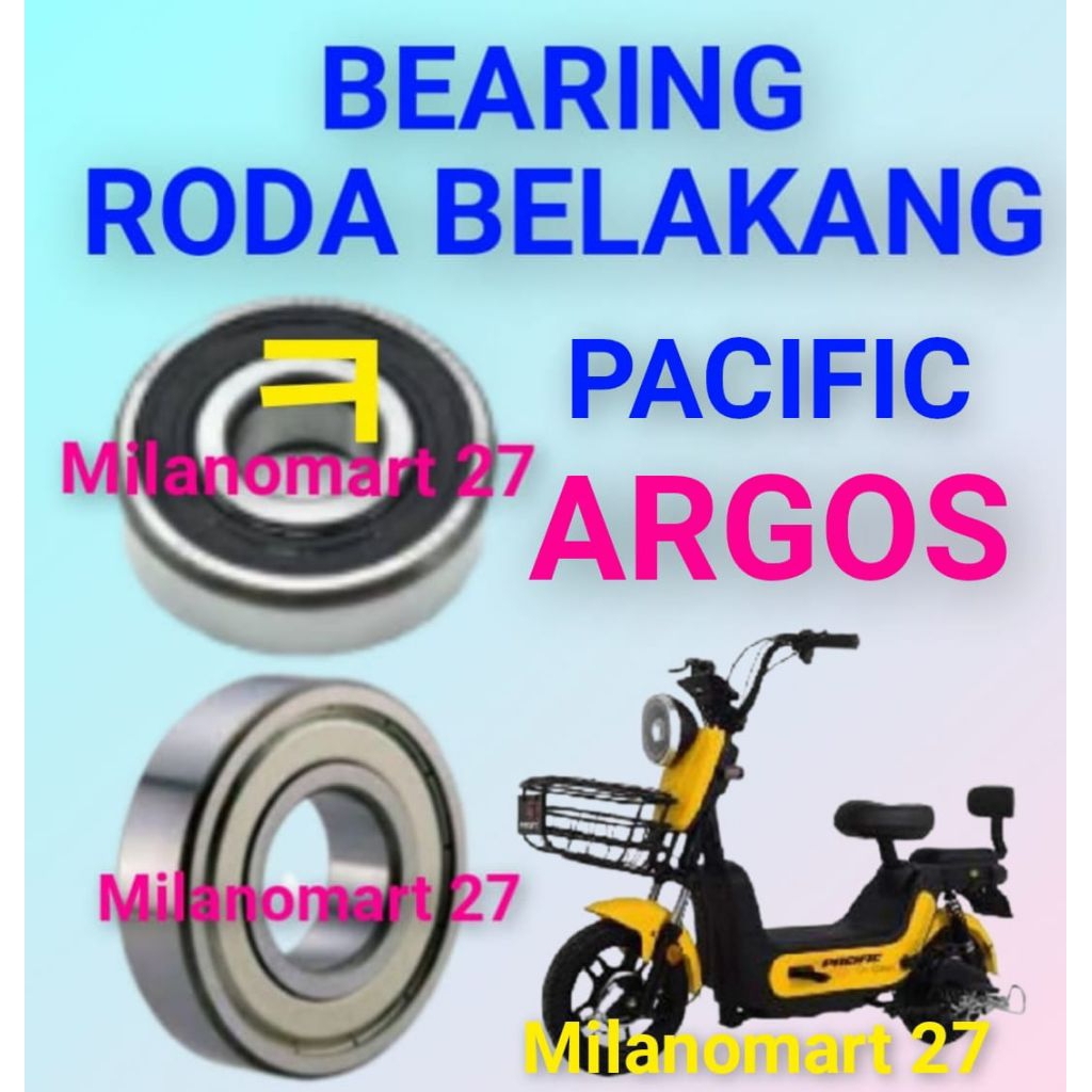 bearing roda belakang sepeda listrik pacific argos  laker klahar roda dinamo belakang sepeda listrik