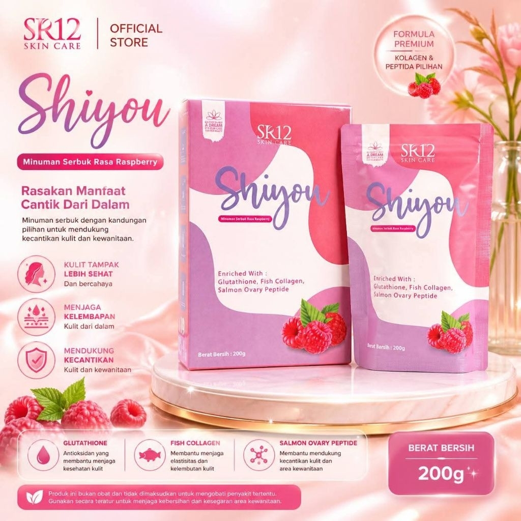 SHIYOU COLLAGEN DRINK SR12 MINUMAN KOLAGEN PEMUTIH KULIT WAJAH BADAN WITH DNA SALMON GLUTATION| MINU