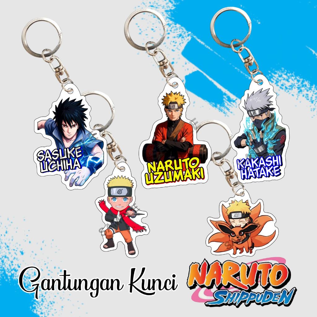 Gantungan Kunci  Naruto Kyubi Sasuke Kakashi | Standee Naruto Sasuke