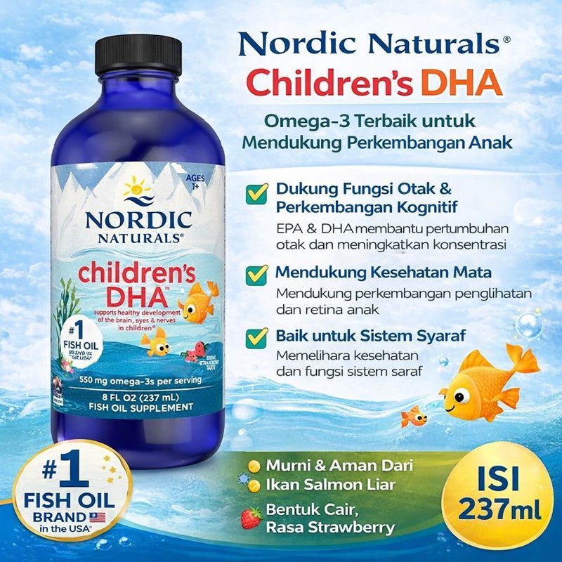 Nordic Naturals Children's DHA - Sirup Suplemen Anak