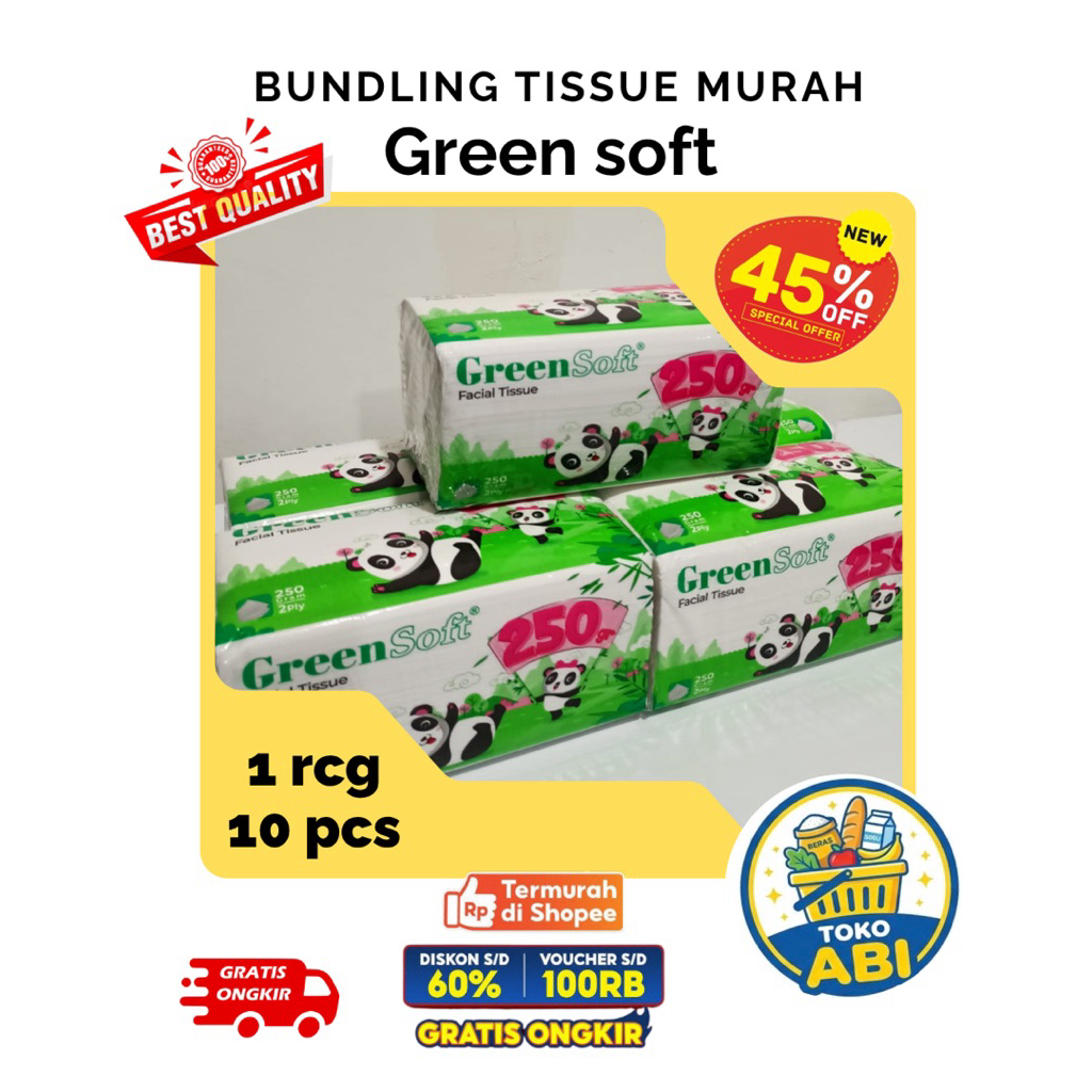 PAKET TISSUE GREEN SOFT / TISSUE GREEN SOFT MURAH PROMO