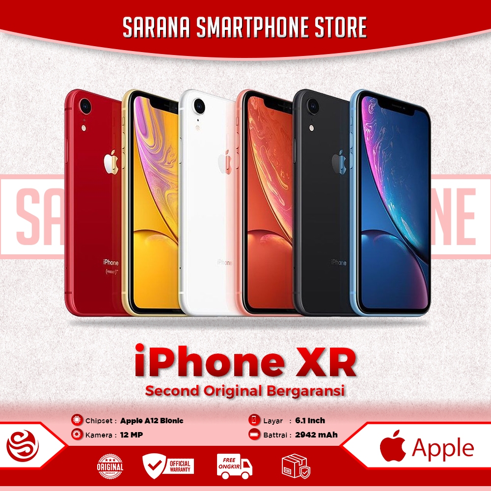 iPhone XR 64GB / 128GB Second Original Fullset WiFi Only Bergaransi