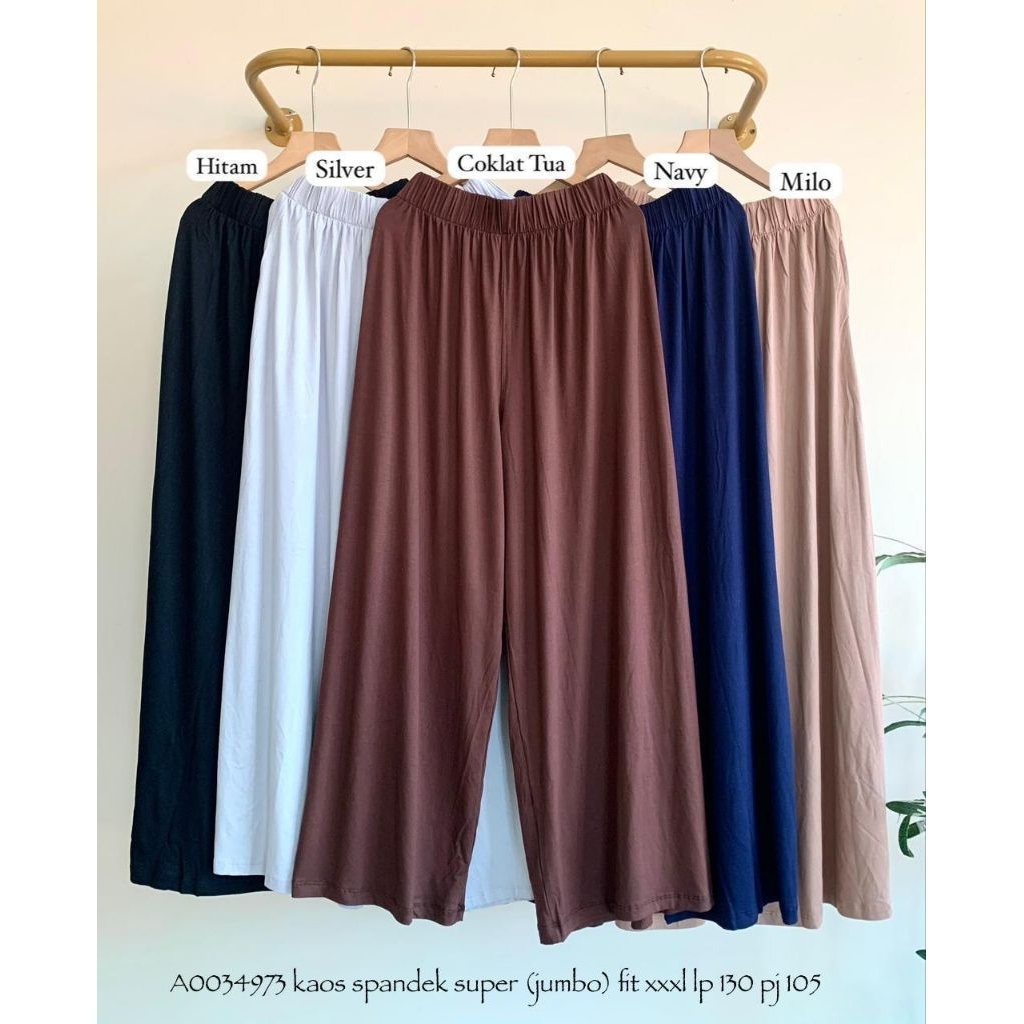 Celana wanita kulot spandex jumbo lp up to 130 pj 105