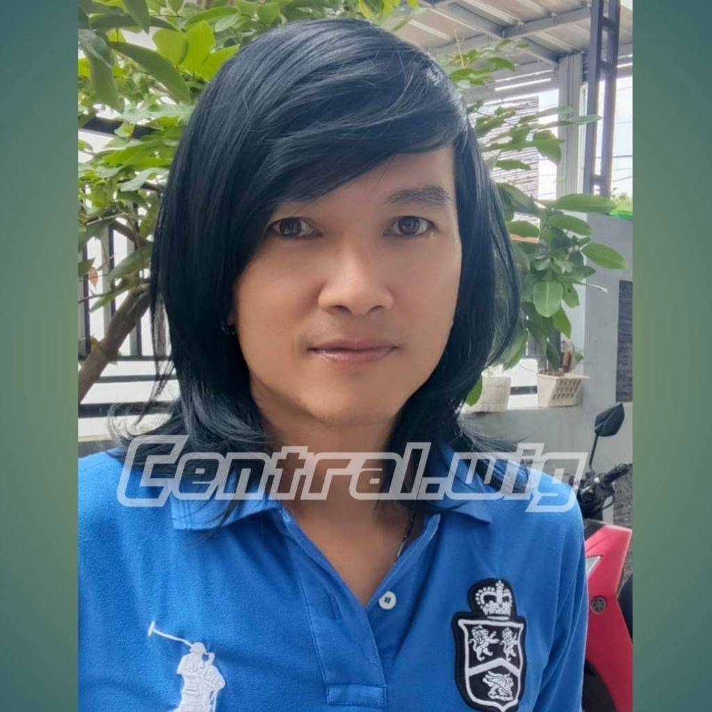 Wig pria Gondrong Jadul Rambut palsu model rojali