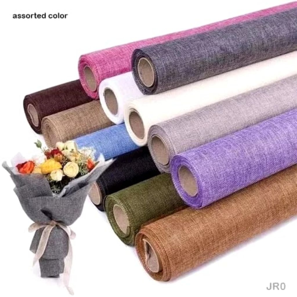 1 lembar kain jute - Jute Korea Mesh - flower Wrapping Mesh - Kain Jute lembaran - Kain Jute tebal w