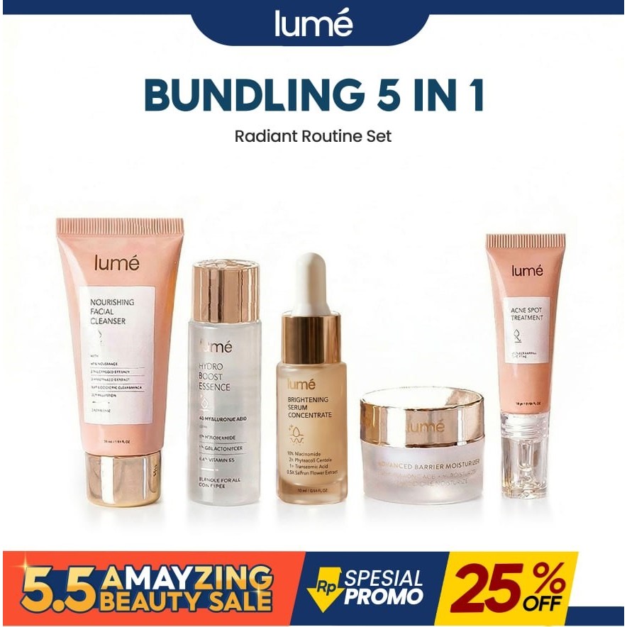 Lumecolors Paket Bundling Hemat Kecantikan Make Up Kosmetik Lengkap 1 Set Travel Size
