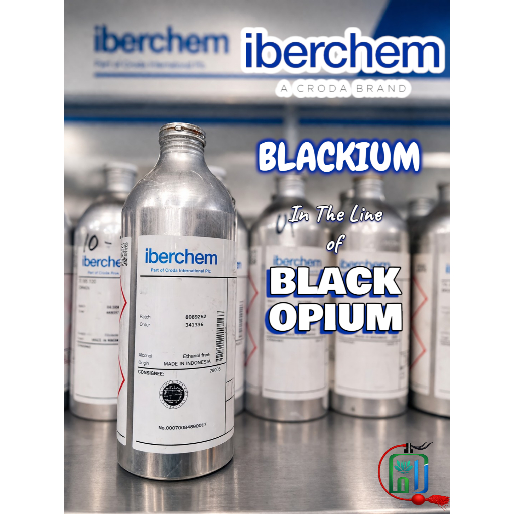 KEMASAN SEGEL 1 LTR [BLACKIUMI]  IN THE LINE OF BL4CK 0P1UM BY IBERCHEM - Bibit parfum murni 100% ta