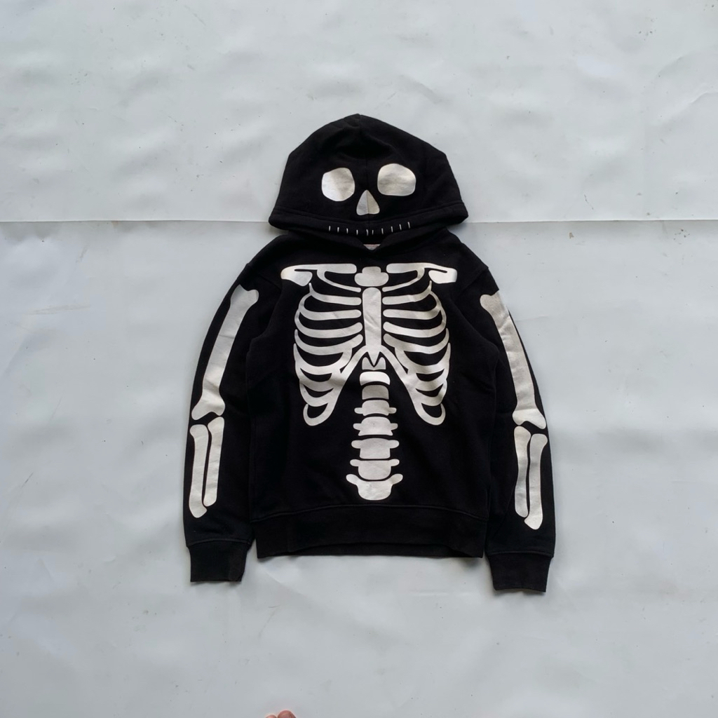 Hnm kids jacket hoodie skeleton