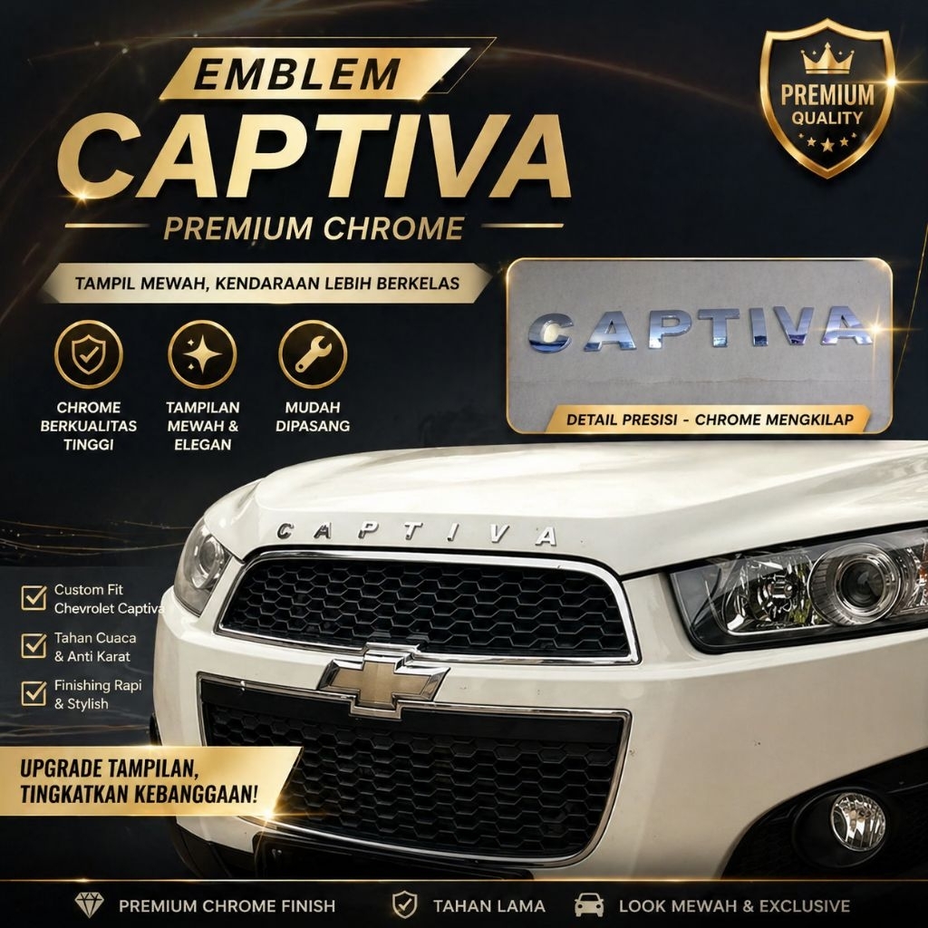 Emblem kap mesin Chevrolet captiva