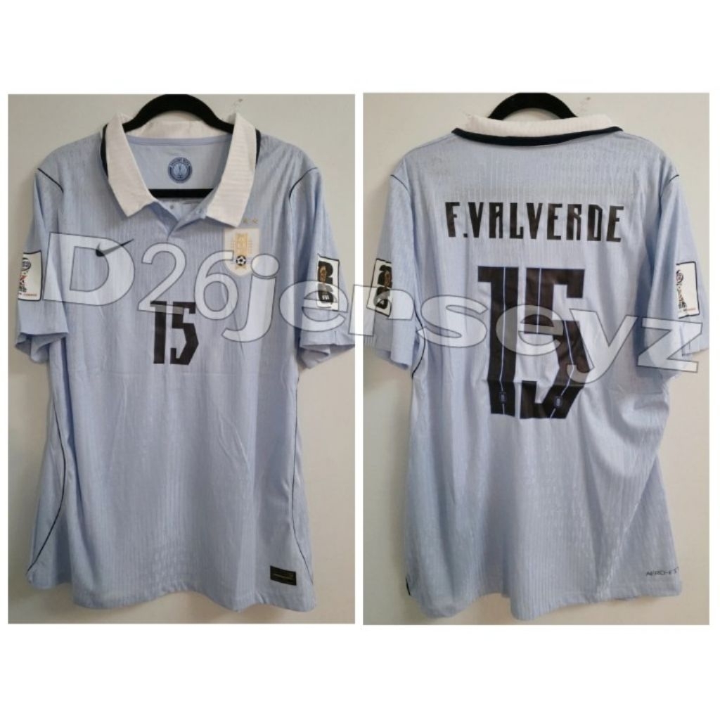 Jersey UruguayY_ Home Player Issue 2026 / 2027 + Cetak Nama Nameset F. VALVERDE 15 / Custom suka suk