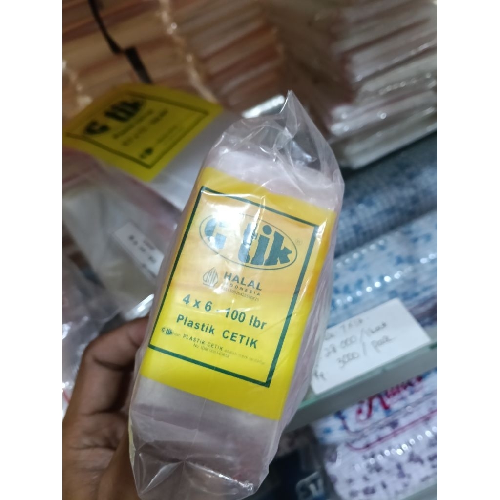 100 pcs Plastik Klip C-tik Ziplock Bening Transparan Aman untuk Makanan