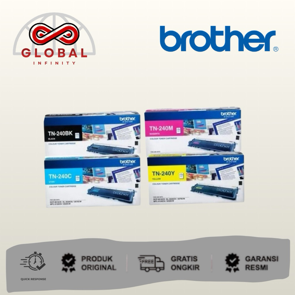 BROTHER ORIGINAL TONER TN240 TN-240 BKCMY | TN240BK TN-240BK | TN240C TN-240C | TN240M TN-240M | TN2