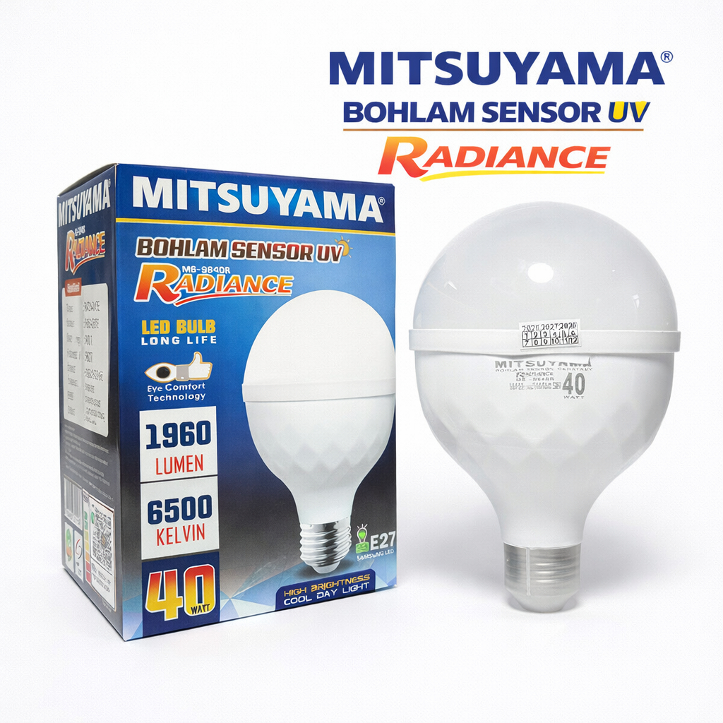 MITSUYAMA Radiance Bohlam Lampu LED Sensor UV / Sensor Cahaya 40 Watt