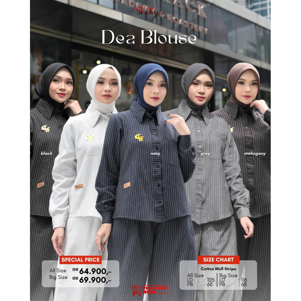 Fee Fashion - Kemeja Wanita / Blouse / Dea Blouse Fee Fashion