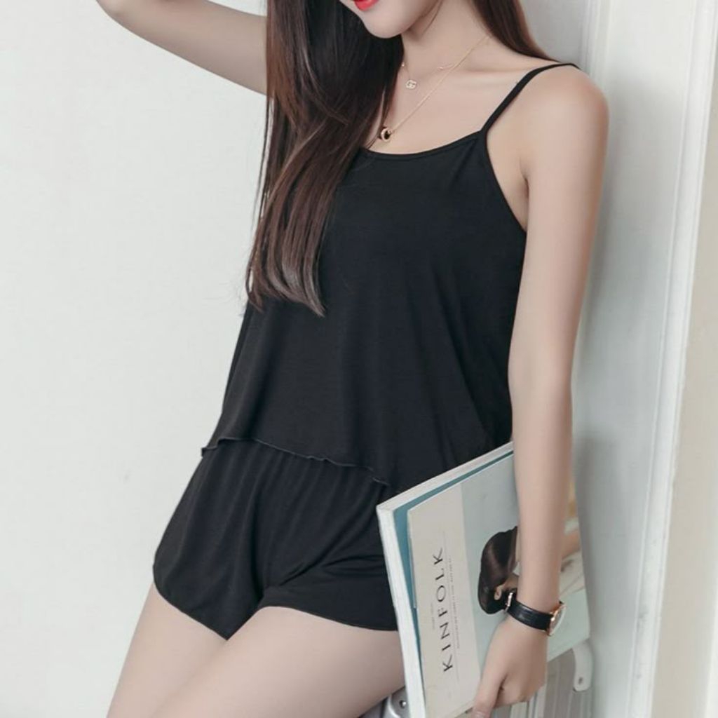 SET BAJU TIDUR WANITA/SETELAN TANKTOP WANITA JUMBO / SETELAN HOTPANTS  #BAJU TIDUR WANITA#BAJU TIDUR