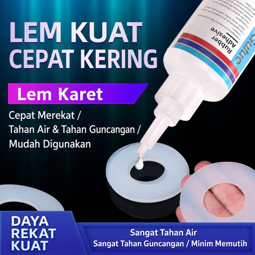 Gulue GT-B600 Lem Karet Super Kuat - Sempurna untuk Sepatu Ban Segel & Lebih Lem Jelas Kuat