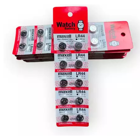 Baterai LR44 MAXELL BATERAI KALKULATRO, LASER 1.5V Lithium