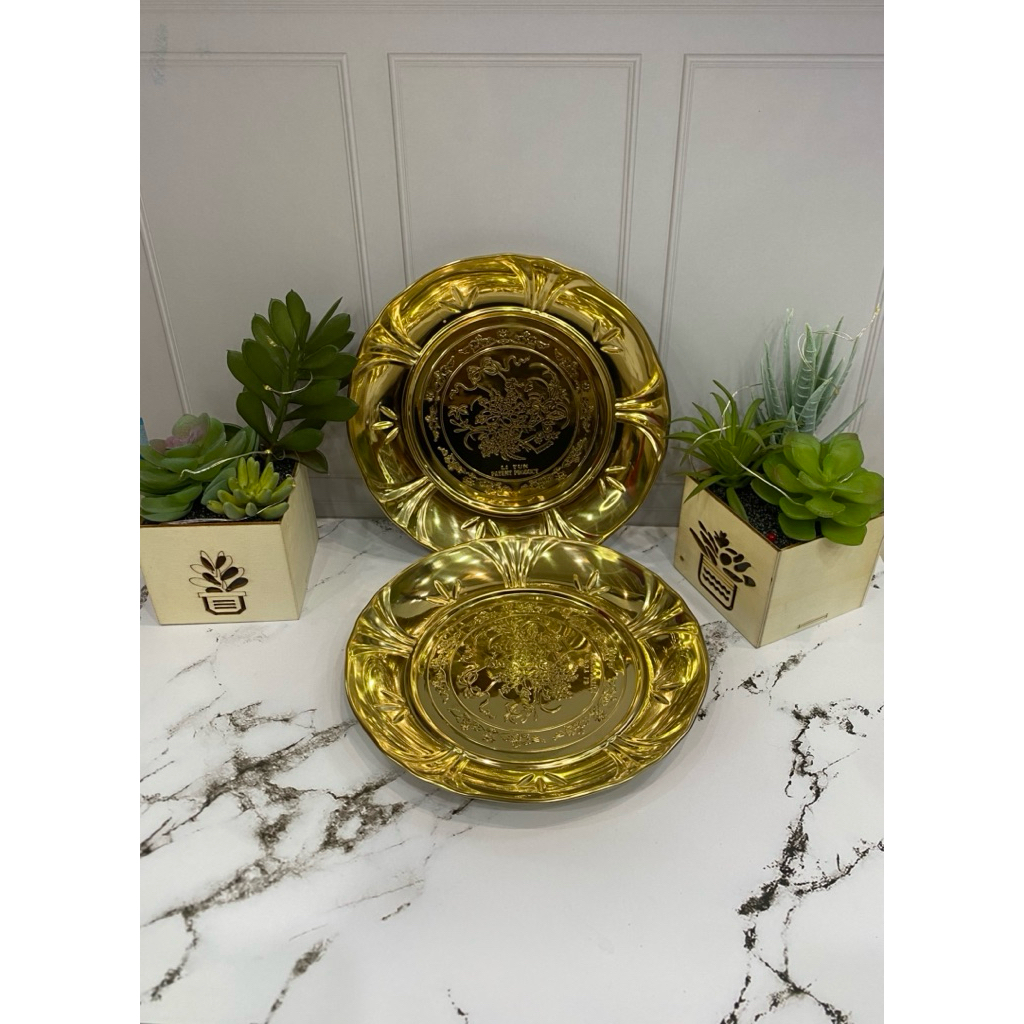 Nampan Gold Bulat dan Oval