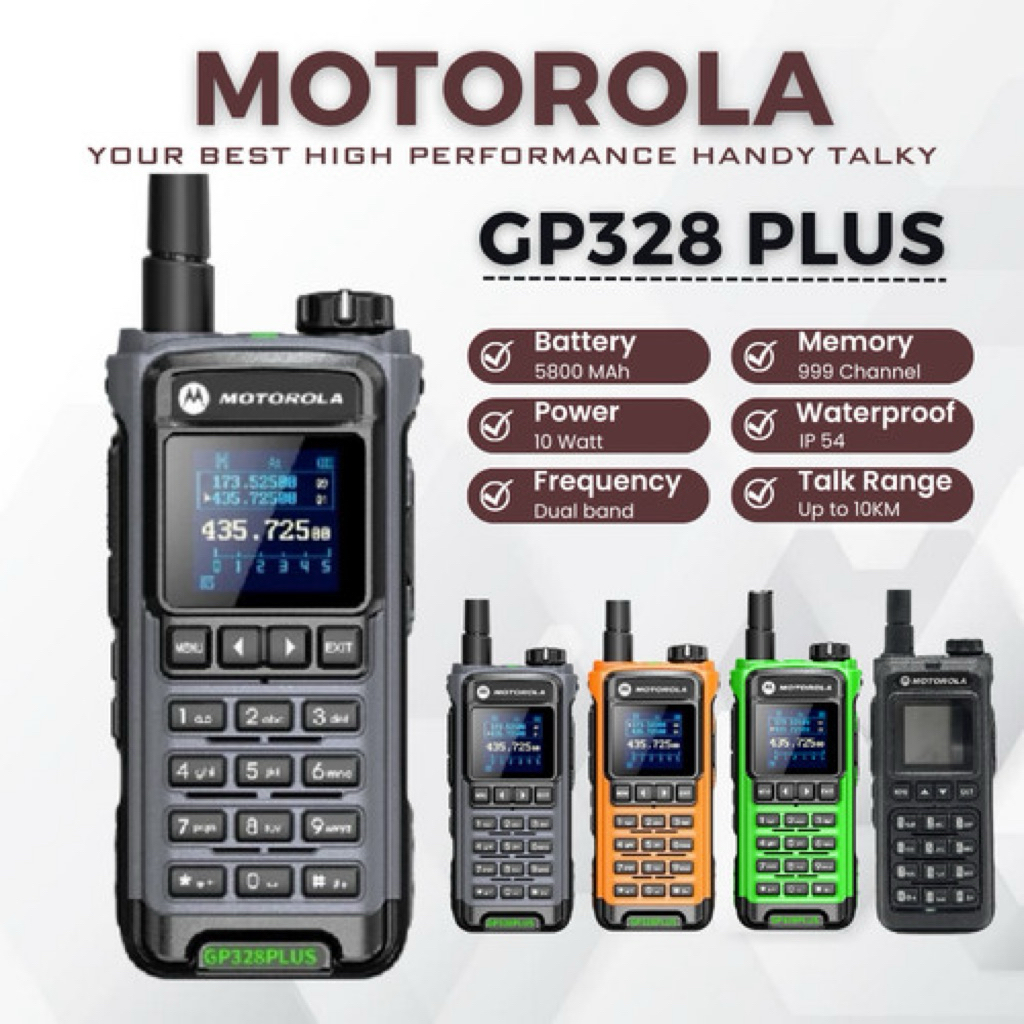 HT motorola GP 328 plus dualband uhf vhf
