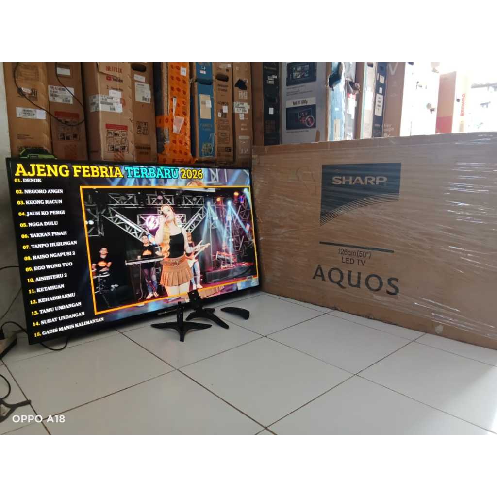 SMART TV LED SHARP 50 INC BISA YOUTUBE KONDISI BEKAS MASIH SEGEL (070)