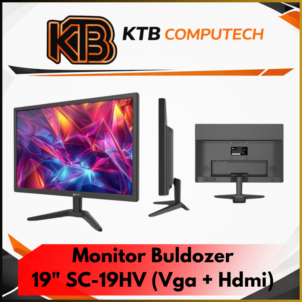 LED LCD Monitor 19 Inch Buldozer Port VGA HDMI