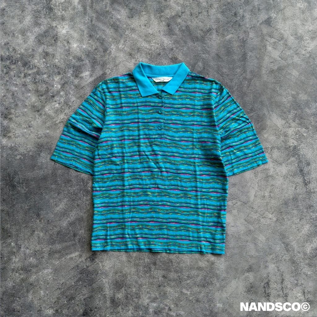 Charge Renown Pattern Polo Shirt - Turquoise Green